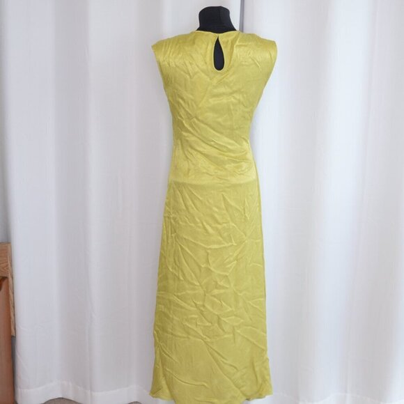 NWT House of Harlow 1960 Satin Side Tie Dress Side Slit Sleeveless Maxi XS - Picture 4 of 8